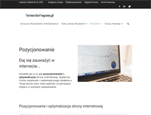 Tablet Screenshot of pozycjonowanie.partnerskieprogramy.pl